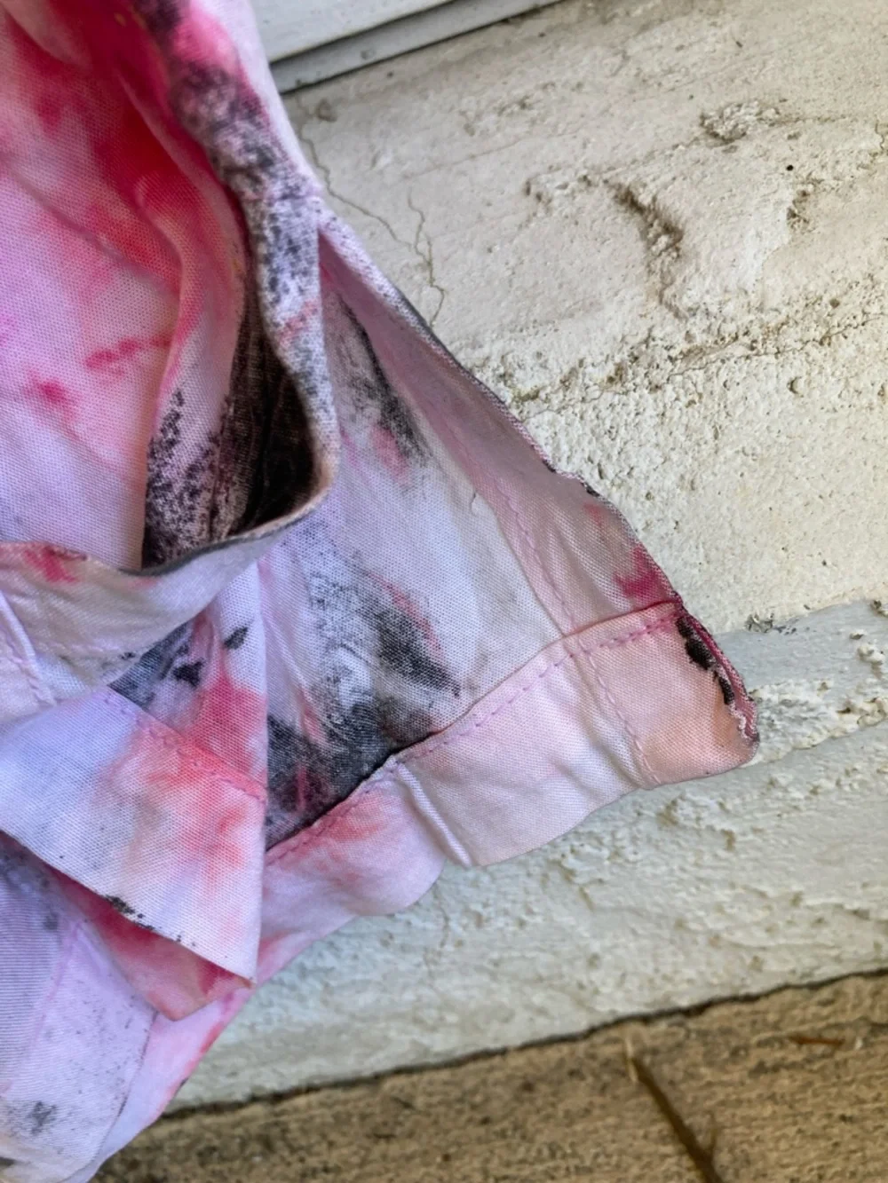Women's Wide Leg Tie-Dye Pants in Pink Multi - Picture 7 of 8